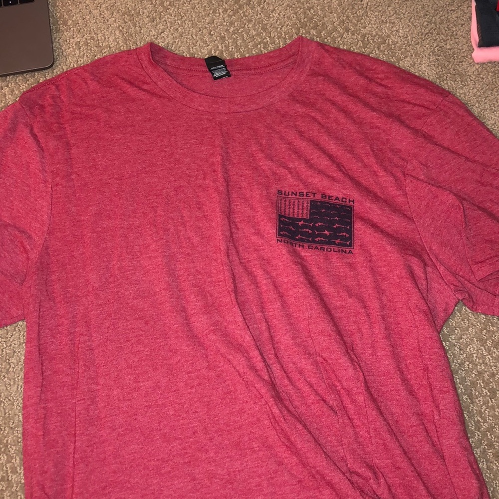 Red sunset beach T-shirt
